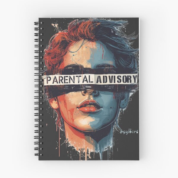Item preview, Parental Advisory Censor Bar Portrait - Grunge Watercolor Aesthetic designed and sold by ConfuseLab Shop.