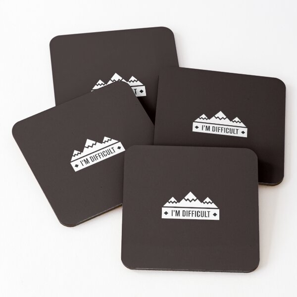 Item preview, I'm Difficult Snowboard Ski Run Circle Mountain Sign designed and sold by hettingerchaim.
