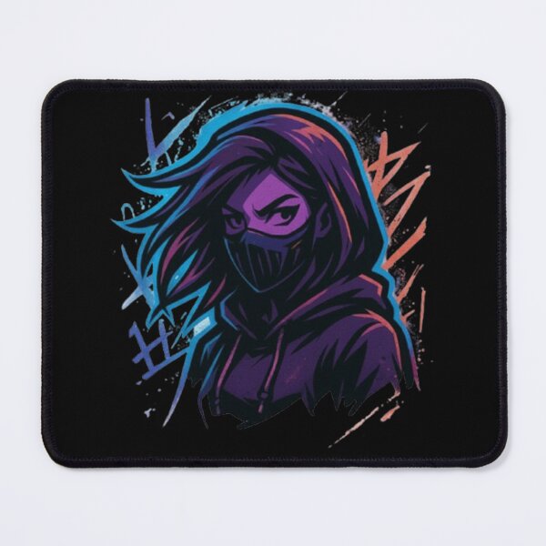 Item preview, Cyberpunk Ninja Girl in Purple Hoodie designed and sold by NexaSpire.