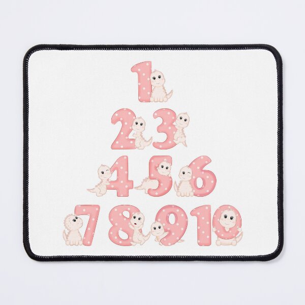 Item preview, Dinosaur Girl And Numbers designed and sold by SpreadingALOHA.