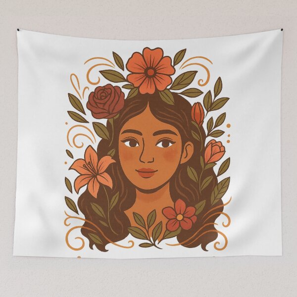 Item preview,  "Maya’s World Adorned with Flowers" designed and sold by MayaMaliStudio.