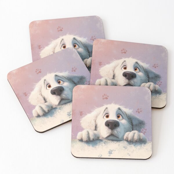 Item preview, Hungarian Kuvasz Peeking over Wall 01 designed and sold by Elisabeth Lucas.