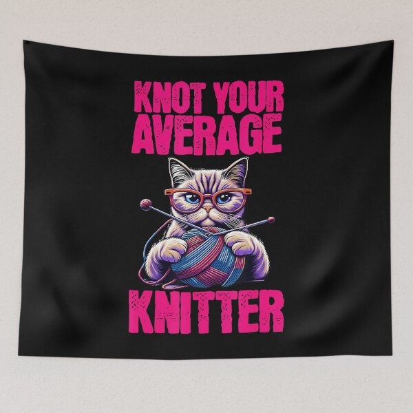 Item preview, Not The Average Knitter Cat Knitting Niche Craft Funny Style designed and sold by LucilleAntoi.
