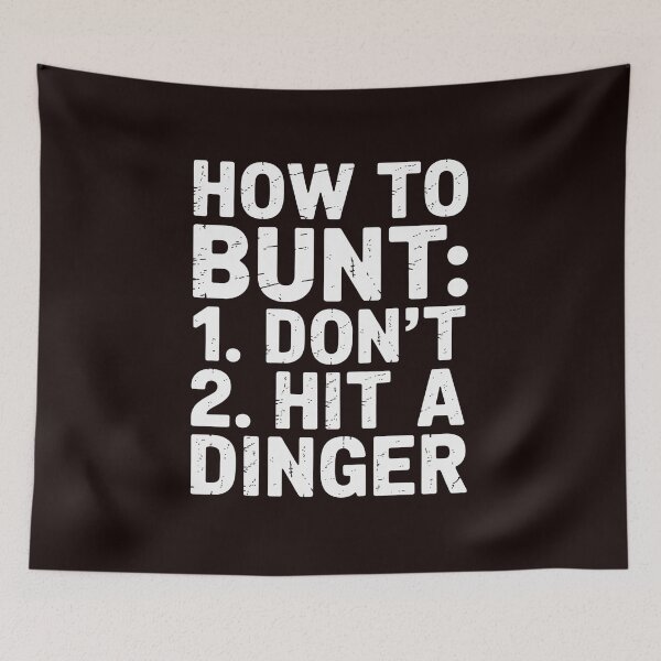 Item preview, How To Bunt, Hit a Dinger Baseball Player Home Run designed and sold by hettingerchaim.