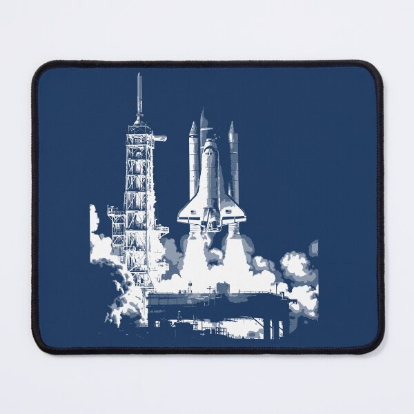 Item preview, Space Shuttle Launch Monochrome Illustration designed and sold by KiwiRider.