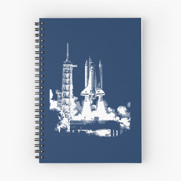 Item preview, Space Shuttle Launch Monochrome Illustration designed and sold by KiwiRider.