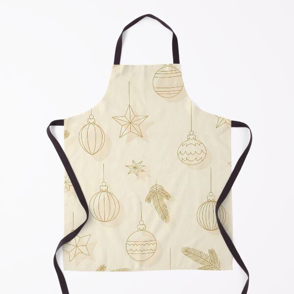 Item preview, Hanging Gold Christmas Ornaments & Stars on Cream designed and sold by Kaleidoscope Print.