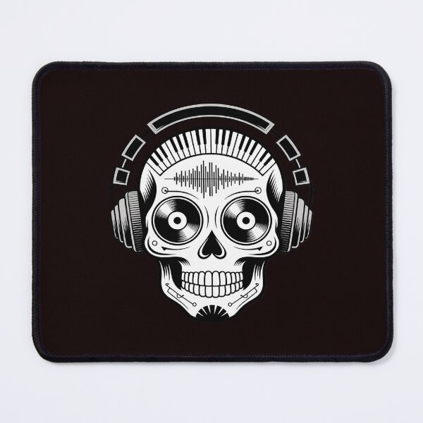 Item preview, Sugarskull DJ Table Skull Disc Jockey Headphones designed and sold by hettingerchaim.