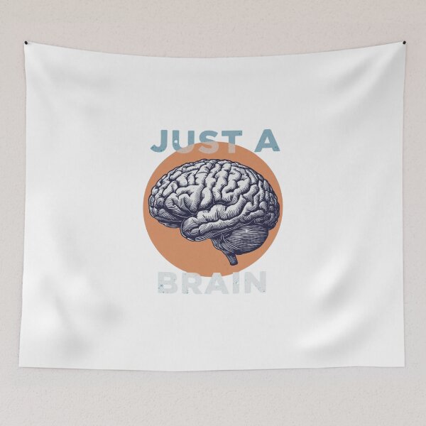 Item preview, Just a Vintage Brain Illustration designed and sold by RED-MOUSE.