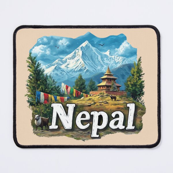 Item preview, Nepal Scenic – Himalayas & Prayer Flags designed and sold by Myra365Art.