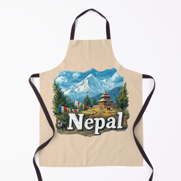 Item preview, Nepal Scenic – Himalayas & Prayer Flags designed and sold by Myra365Art.