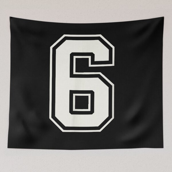 Item preview, Varsity Six - Number 6 Team Spirit Design designed and sold by Mehouter.