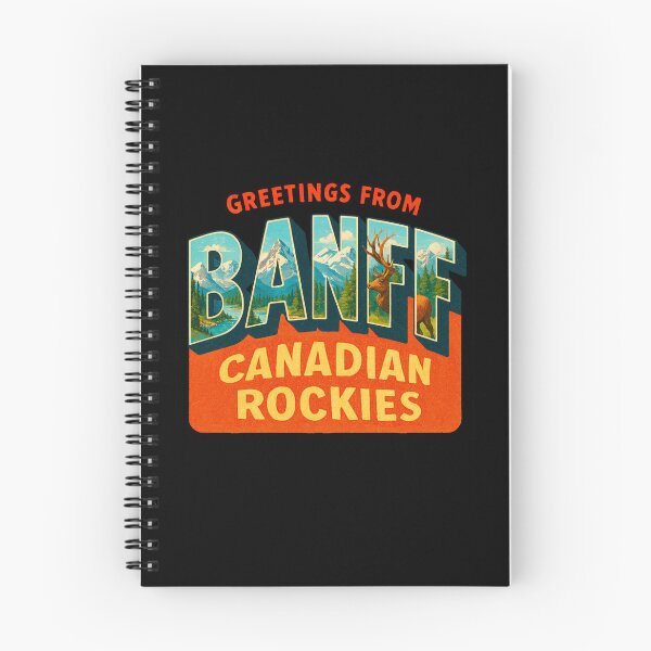 Item preview, BANFF Canadian Rockies Vintage Postcard Retro Style designed and sold by Art-and-Archaeo.