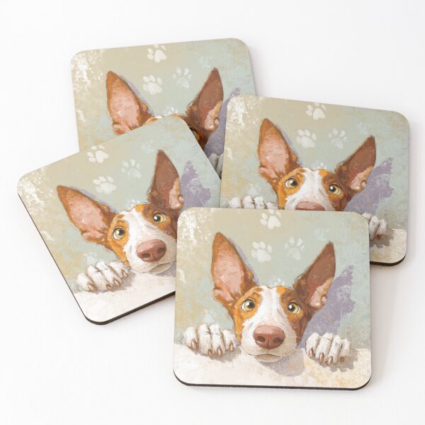Item preview, Ibizan Hound Peeking over Wall 01 designed and sold by Elisabeth Lucas.