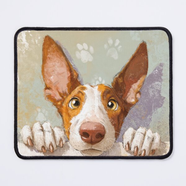 Item preview, Ibizan Hound Peeking over Wall 01 designed and sold by Elisabeth Lucas.