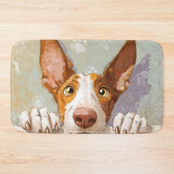 Item preview, Ibizan Hound Peeking over Wall 01 designed and sold by Elisabeth Lucas.