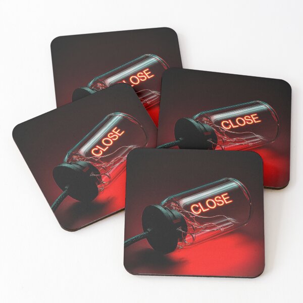 Item preview, Neon “CLOSE” Sign Inside Light Bulb – Modern Red Glow Aesthetic designed and sold by Grafititee.