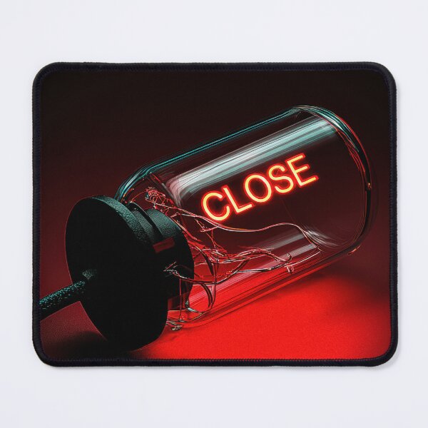 Item preview, Neon “CLOSE” Sign Inside Light Bulb – Modern Red Glow Aesthetic designed and sold by Grafititee.