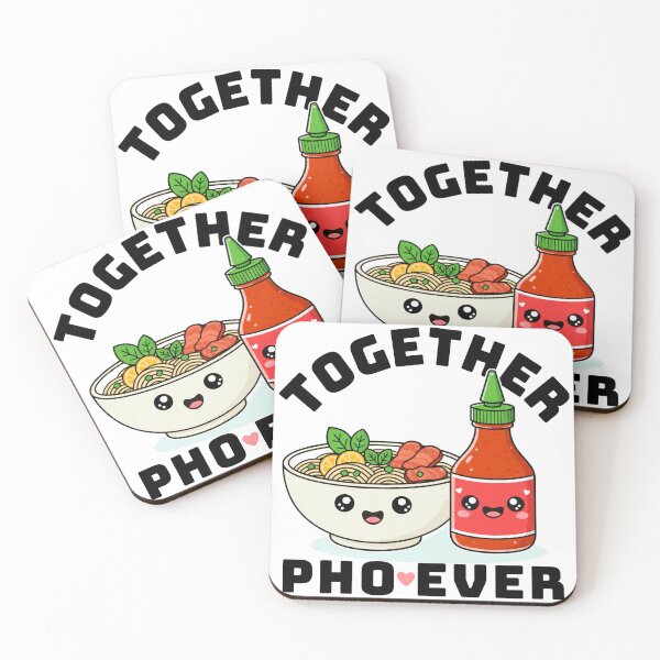 Item preview, Together Pho Ever, Cutest Pho Bowl and Hot Sauce designed and sold by DesireeNguyen.