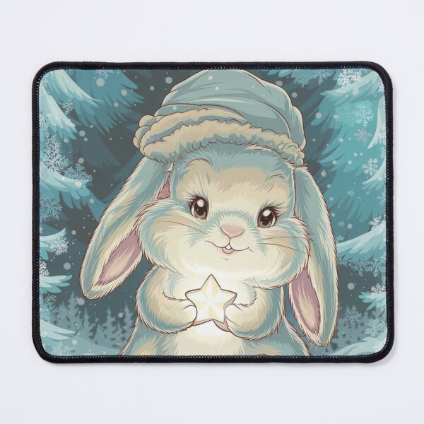 Item preview, Frosty Star Bunny – Magical Winter Glow Art designed and sold by Shop9999.