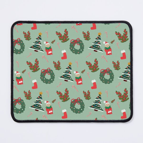Item preview, Green Christmas theme pattern  designed and sold by PapuruDesigns.