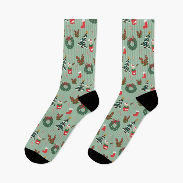 Item preview, Green Christmas theme pattern  designed and sold by PapuruDesigns.