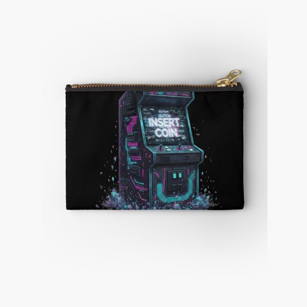 Item preview, Cyberpunk Arcade Machine: Insert Coin Glitch - Retro Gaming Cabinet designed and sold by trend-forge.