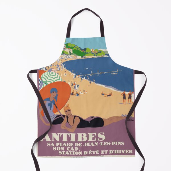 Item preview, Vintage Art Deco Travel Poster | Antibes Beach by Roger Broders | French Riviera | Summer & Winter Vacation Elegance designed and sold by artofuniverse.