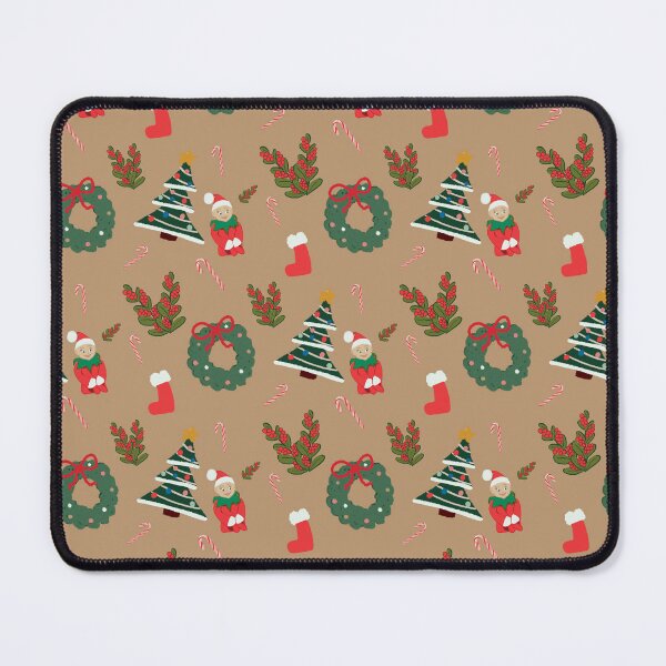 Item preview, Beige Christmas theme pattern  designed and sold by PapuruDesigns.