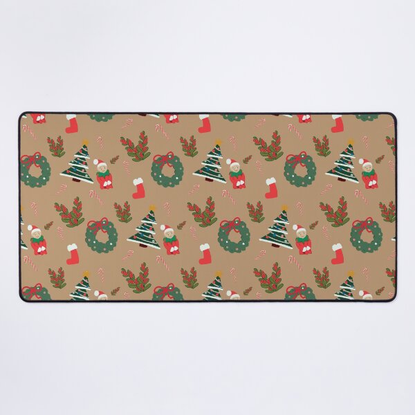 Item preview, Beige Christmas theme pattern designed and sold by PapuruDesigns.