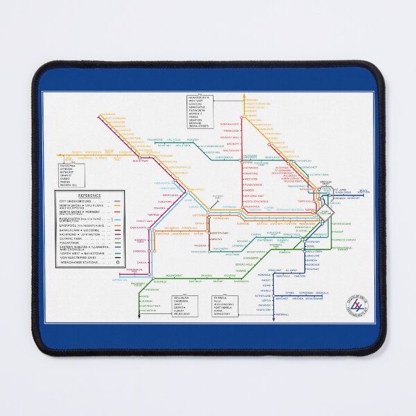 Item preview, 2026 Sydney Rail Map (1930s Retro Theme) designed and sold by CrossingLights.
