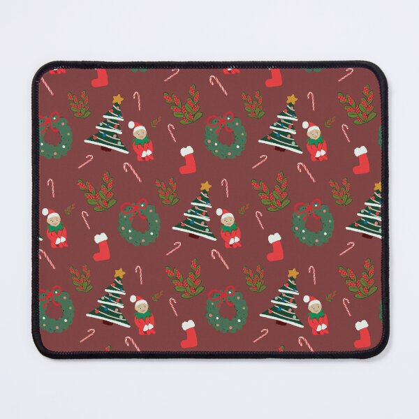 Item preview, Maroon Christmas theme pattern  designed and sold by PapuruDesigns.