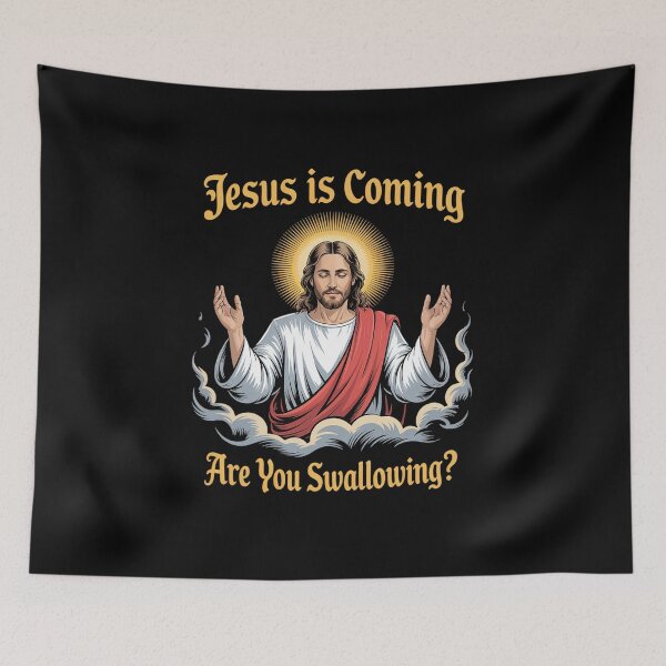 Item preview, Jesus is Coming are You Swallowing designed and sold by VasilisLamArt.