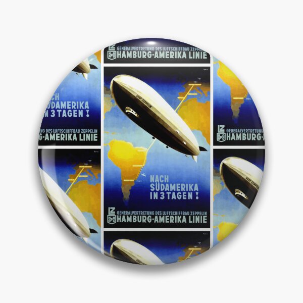 Item preview, Vintage Graf Zeppelin Airship Poster | Art Deco Travel Print | Europe to South America Route | 1920s Aviation Decor designed and sold by artofuniverse.