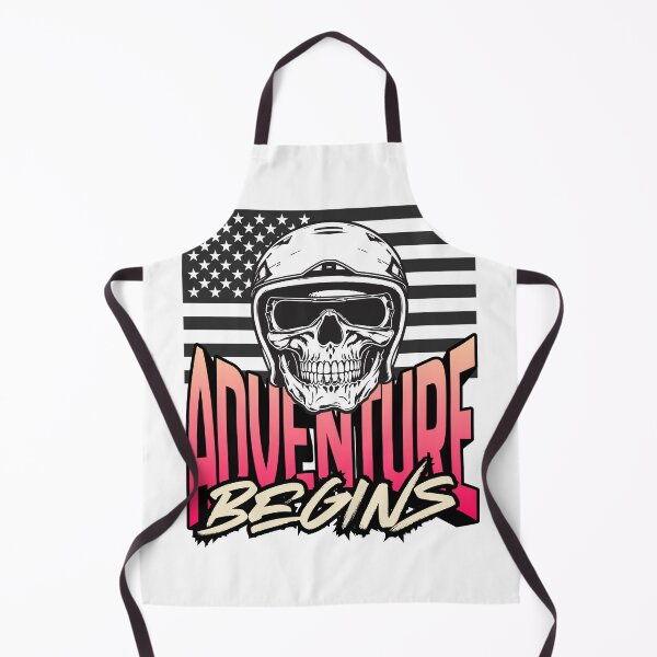 Item preview, The Adventure Begins – USA Biker Freedom Ride Design designed and sold by OmikronStore.