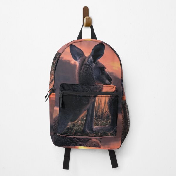 Item preview, Two kangaroos by the river at sunset designed and sold by Mauswohn.