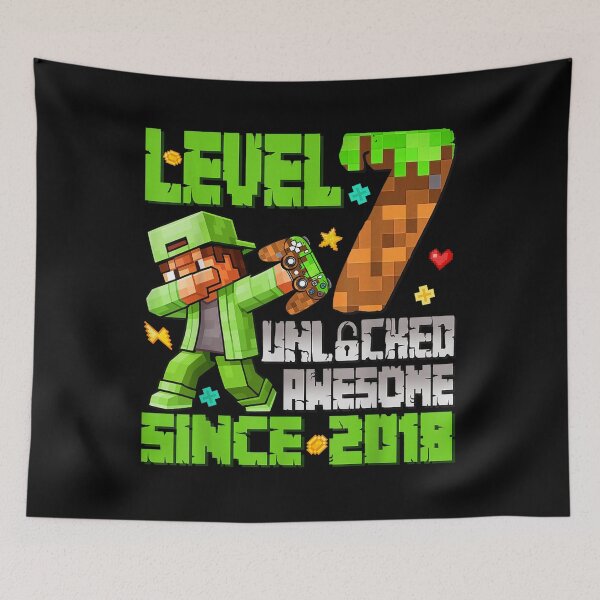 Item preview, Level 7 Unlocked - Gamer Birthday Pixel Art designed and sold by Sation8547.