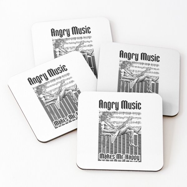 Item preview, Angry Music Makes Me Happy Funny Heavy Metal Guitarist designed and sold by GrandeDuc.