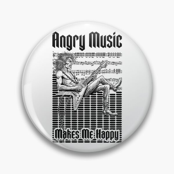 Item preview, Angry Music Makes Me Happy Funny Heavy Metal Guitarist designed and sold by GrandeDuc.