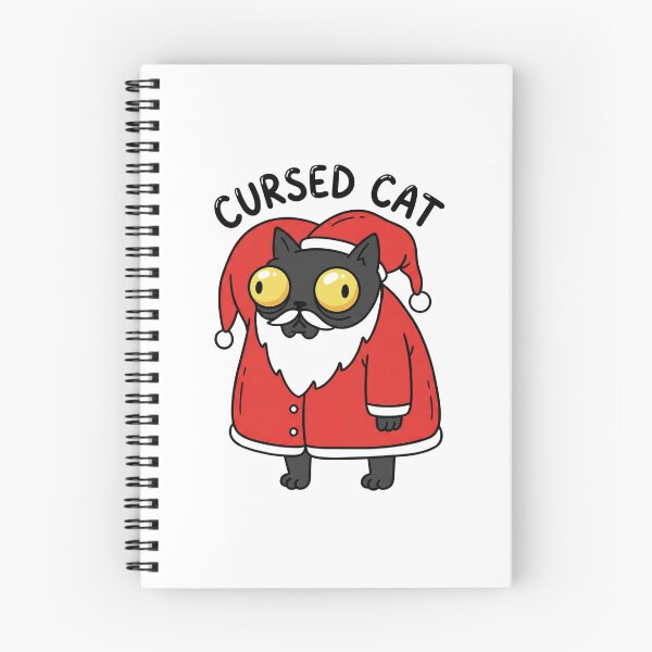 Item preview, Cursed Cat Santa Christmas Funny Meme Black Cat Weird Humor designed and sold by ArtByYunus.