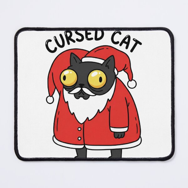 Item preview, Cursed Cat Santa Christmas Funny Meme Black Cat Weird Humor designed and sold by ArtByYunus.