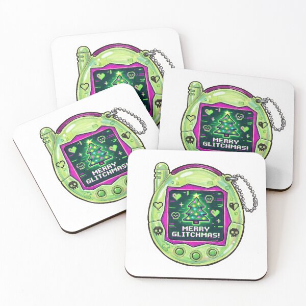 Item preview, Merry Glitchmas Tamagotchi Virtual Pet 90s Retro Christmas designed and sold by ArtByYunus.