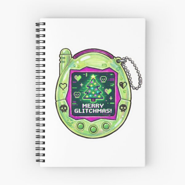 Item preview, Merry Glitchmas Tamagotchi Virtual Pet 90s Retro Christmas designed and sold by ArtByYunus.