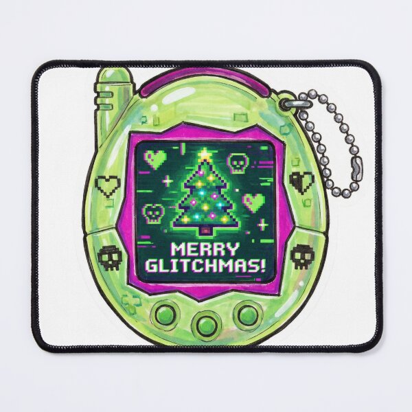 Item preview, Merry Glitchmas Tamagotchi Virtual Pet 90s Retro Christmas designed and sold by ArtByYunus.