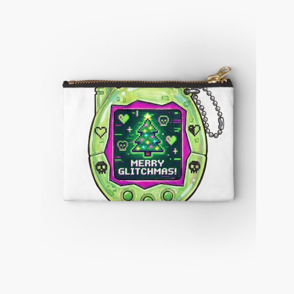 Item preview, Merry Glitchmas Tamagotchi Virtual Pet 90s Retro Christmas designed and sold by ArtByYunus.