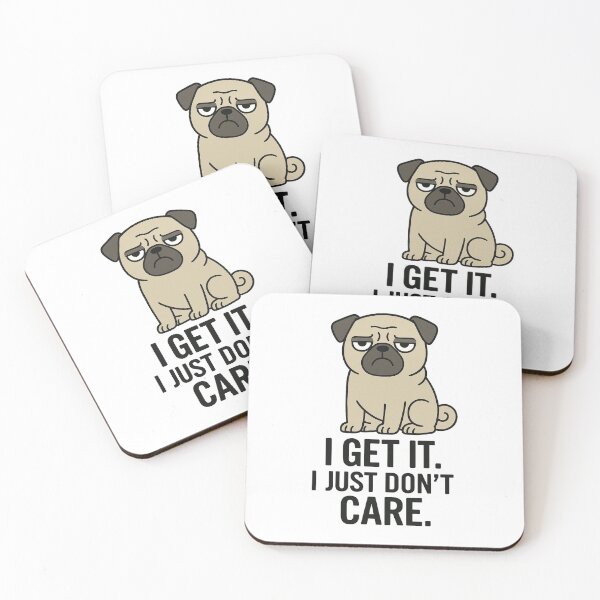 Artikelvorschau, Funny Pug – “I Get It. I Just Don’t Care.” | Sarcastic Dog Quote entworfen und verkauft von WerkstattWitz.