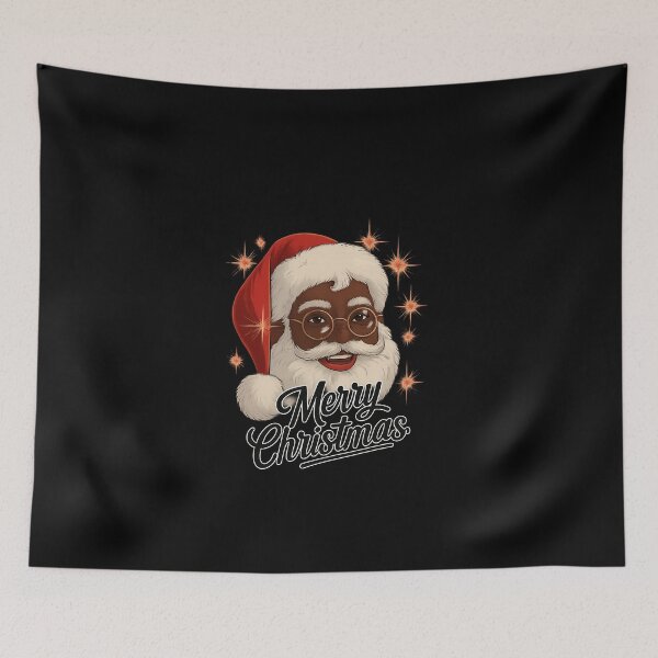 Item preview, African American Santa Merry Christmas Black Santa Holiday Art designed and sold by love3617.