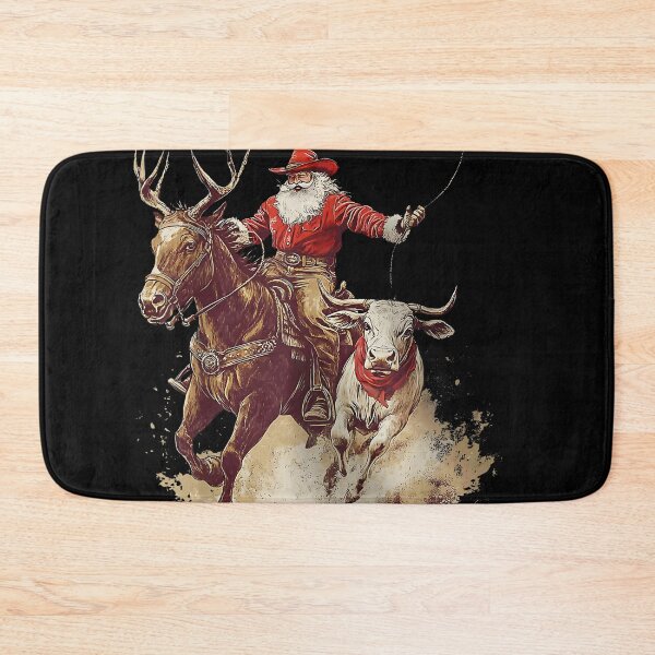 Item preview, Santa Cowboy Christmas Western designed and sold by Mehouter.