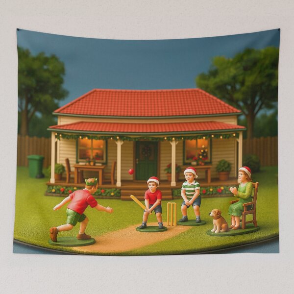 Item preview, Backyard Christmas Cricket | Australian Summer Miniature Scene designed and sold by Little-Worlds.