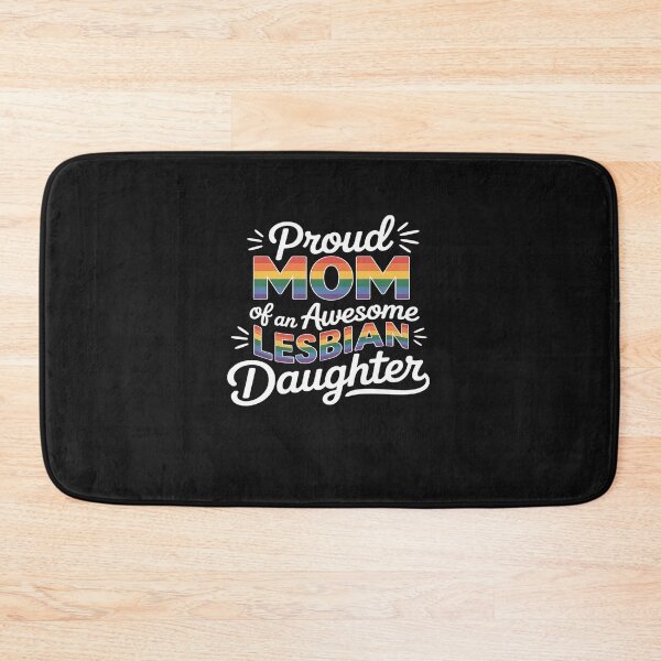 Item preview, Proud mom of awesome lesbian daughter family rainbow pride designed and sold by itsnothatweird.